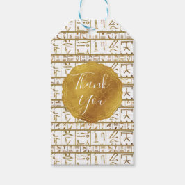 金ゴールドホワイトエジプトグラム結婚式の引き出物 ギフトタグ