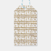 金ゴールドホワイトエジプトグラム結婚式の引き出物 ギフトタグ (裏面)