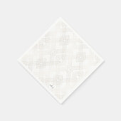 金ゴールドホワイトエレガンスダイヤモンドジオデコ結婚ズ スタンダードカクテルナプキン (角)