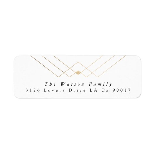 金ゴールドホワイトエレガンスダイヤモンドジオデコ結婚ズ ラベル (正面)