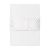 金ゴールドホワイトエレガンスダイヤモンドジオデコ結婚ズ 招待状ベリーバンド (裏面例)