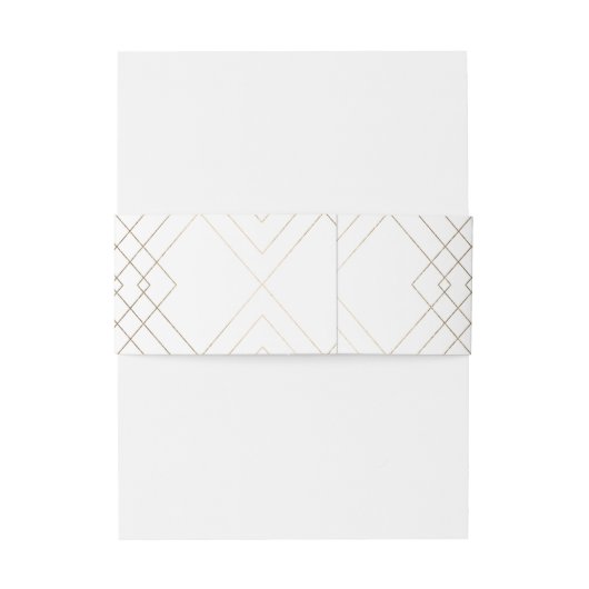 金ゴールドホワイトエレガンスダイヤモンドジオデコ結婚ズ 招待状ベリーバンド (裏面例)