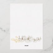 金ゴールドホワイトオーキンスプリンセスティアラキンセアニラ 箔招待状 (裏面)