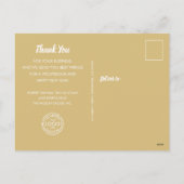 金ゴールドホワイトオーナメントビジネスホリデーポストカード シーズンポストカード (裏面)