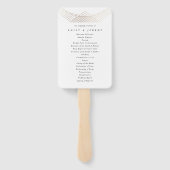 金ゴールドホワイトオーバル幾何学アールデコギャツビー結婚ズ ハンドファン (裏面)