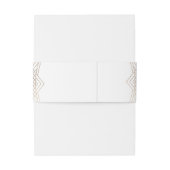 金ゴールドホワイトオーバル幾何学アールデコギャツビー結婚ズ 招待状ベリーバンド (裏面例)