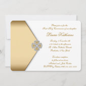 金ゴールドホワイトガールズファースト聖餐式 招待状 (裏面)