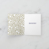 金ゴールドホワイトキリンプリントありがとう サンキューカード (内部)