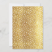 金ゴールドホワイトグラードモダンパーティーはっきりしたタイポグラフィシック 招待状 (裏面)