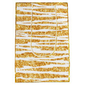 金ゴールドホワイトグリッターボホタイガー人気があるコレクション ミディアムペーパーバッグ (裏面)