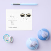 金ゴールドホワイトグリッターメイクアップ目ラッシュプライスリーフレット チラシ (シングル)