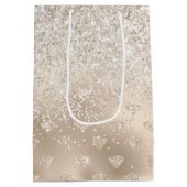 金ゴールドホワイトグリッツグリッターダイヤモンド ミディアムペーパーバッグ (裏面)