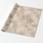 金ゴールドホワイトグリッツグリッターダイヤモンド ラッピングペーパー (アンロールド)