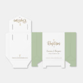 金ゴールドホワイトグリーンバプテスマカスタムクロスありがとう フェイバーボックス (折り畳みなし)