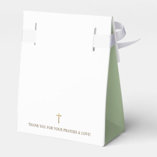 金ゴールドホワイトグリーンバプテスマカスタムクロスありがとう フェイバーボックス (裏面サイド)