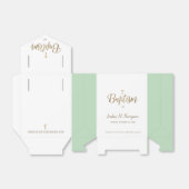 金ゴールドホワイトグリーンベビーバプティスクロサンキュー フェイバーボックス (折り畳みなし)