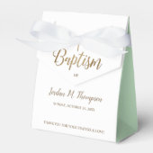 金ゴールドホワイトグリーンベビーバプティスクロサンキュー フェイバーボックス (正面サイド)