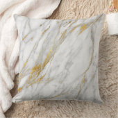 金ゴールドホワイトグレーグラムカララマーブル クッション (ブランケット)