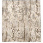 金ゴールドホワイトスネークプリント シャワーカーテン (正面)