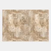 金ゴールドホワイトスネークプリント ラッピングペーパーシート (正面2)