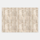 金ゴールドホワイトスネークプリント ラッピングペーパーシート (正面)