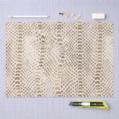 金ゴールドホワイトスネークプリント 薄葉紙