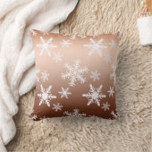 金ゴールドホワイトスノーフレーク クッション (ブランケット)