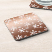 金ゴールドホワイトスノーフレーク コースター (左側)