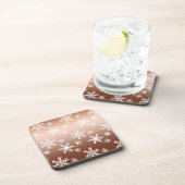 金ゴールドホワイトスノーフレーク コースター (右側)