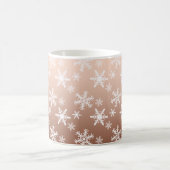 金ゴールドホワイトスノーフレーク モーフィングマグカップ (中央)