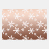 金ゴールドホワイトスノーフレーク ラッピングペーパーシート (正面)
