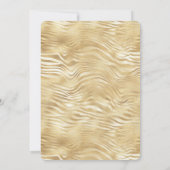 金ゴールドホワイトゼブラプリントブライダルシャワー 招待状 (裏面)