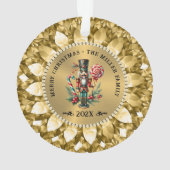 金ゴールドホワイトダイアモンズクリスマスくるみ割り オーナメント (裏面)