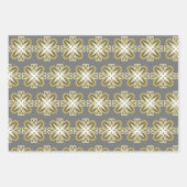 金ゴールドホワイトデザインのカスタマイズ可能な背景 ラッピングペーパーシート (正面3)