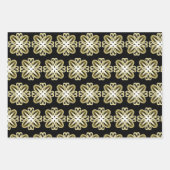 金ゴールドホワイトデザインのカスタマイズ可能な背景 ラッピングペーパーシート (正面)