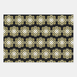 金ゴールドホワイトデザインのカスタマイズ可能な背景 ラッピングペーパーシート