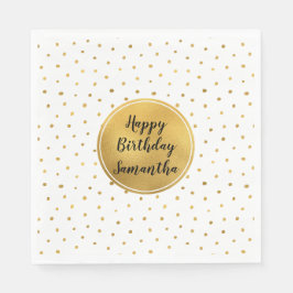 金ゴールドホワイトドット誕生日