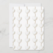 金ゴールドホワイトハートブライダルシャワー 招待状 (裏面)