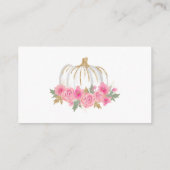 金ゴールドホワイトパンプキンベビシャワーゲーム用ブック エンクロージャーカード (裏面)