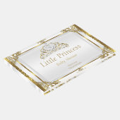 金ゴールドホワイトパールプリンセスベビーシャワー ゲストブック (コーナー)