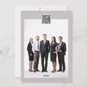 金ゴールドホワイトビジネスのクリスマスツリー豪華な写真 シーズンカード (裏面)