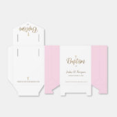 金ゴールドホワイトピンクの女の子バプティスマクロスありがとう フェイバーボックス (折り畳みなし)