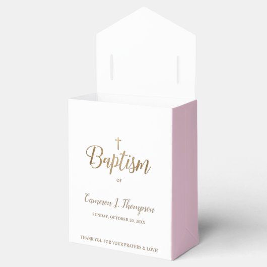 金ゴールドホワイトピンクバプティスクロスカスタムサンキュー フェイバーボックス (オープン)