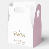 金ゴールドホワイトピンクバプテスマカスタムクロスThank You Fav フェイバーボックス (オープン)