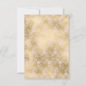 金ゴールドホワイトピンクレシンプルースRSVP 招待状 (裏面)