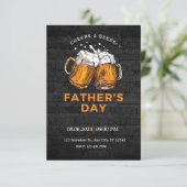 金ゴールドホワイトファーザーズデイ招待状 招待状 (スタンド正面)