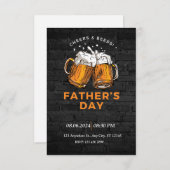 金ゴールドホワイトファーザーズデイ招待状 招待状 (正面/裏面)