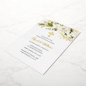 金ゴールドホワイトフローラガールバプティスフォイル招待状 箔招待状 (回転した状態)