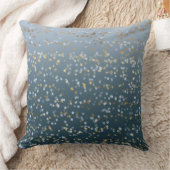 金ゴールドホワイトブルースターズシャインブライト クッション (ブランケット)