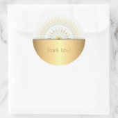 金ゴールドホワイトブルーマンダラ ラウンドシール (バッグ)